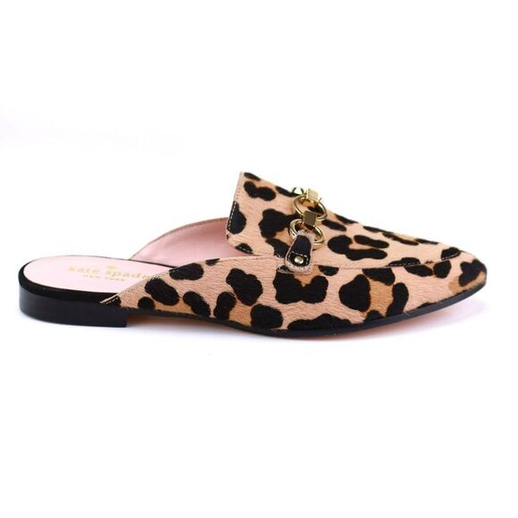 NIB Kate Spade CECE TOO Calf Hair Leopard Loafers Mules 6 $295+ - Picture 8 of 12